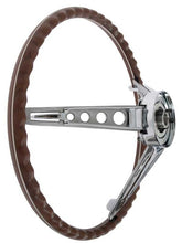 Load image into Gallery viewer, OER 16" 3 Spoke Deluxe Woodgrain Steering Wheel For 1965-1966 Ford Mustang