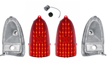 Load image into Gallery viewer, United Pacific One Piece LED Tail Light and Housing Set 1955 Bel Air 150 210