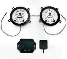 Load image into Gallery viewer, Teal LED Analog Gauge Panel With GPS Speed For 1967-1968 Firebird and Camaro