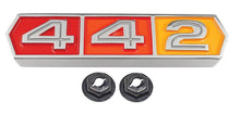Load image into Gallery viewer, Diecast Front Grille 442 Emblem For 1966 Oldsmobile Cutlass 442 Made in the USA