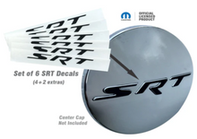 Load image into Gallery viewer, Red SRT Wheel Center Cap Overlay Decal Set For 2015-2023 Dodge Challengers