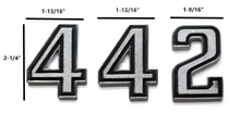 Load image into Gallery viewer, 442 Fender Emblem Set For 1967-1973 Oldsmobile Cutlass 442 Models Made in USA