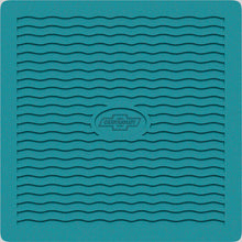 Load image into Gallery viewer, OER 2 Piece Bow Tie Accessory Floor Mat Set Turquoise 1955-56 Chevy Bel Air