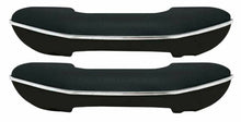 Load image into Gallery viewer, OER Black/Black Armrest Set With Stainless Trim 1955-1966 Chevy/GMC Pickup Truck