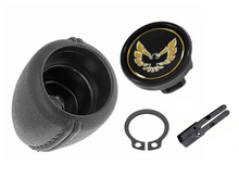 Load image into Gallery viewer, OER Auto Shift Knob Kit With Gold Bird Emblem Button 1970-1981 Firebird Trans AM