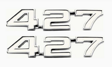 Load image into Gallery viewer, OER Diecast 427 Front Fender Emblem Set For Bel Air Biscaye Camaro Impala Nova