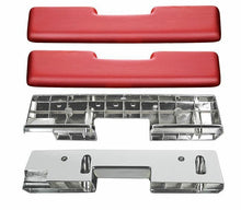 Load image into Gallery viewer, RestoParts Red Front Armrest Base and Pad Kit 1965-1967 Oldsmobile Cutlass/442
