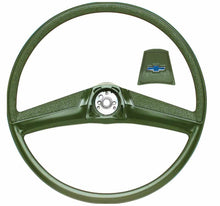Load image into Gallery viewer, OER Green Steering Wheel With Bow Tie Horn Cap 1969-1972 Chevrolet Pickup Truck