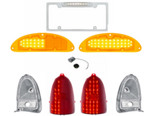Load image into Gallery viewer, United Pacific One-Piece Style Sequential LED Tail/Marker Light Set 1955 BelAir