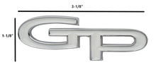 Load image into Gallery viewer, GP Trunk Plate Emblem For 1967-1968 Pontiac Grand Prix Models Made in the USA