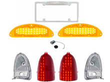 Load image into Gallery viewer, United Pacific One-Piece Style Sequential LED Tail/Marker Light Set 1955 BelAir