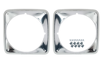 Load image into Gallery viewer, OER Bright Aluminum Headlamp Bezel Set For 1969-1972 Chevy Truck Blazer Suburban