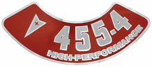 Load image into Gallery viewer, OER Air Cleaner Decal 455-4V HP 1959-77 GTO Catalina Firebird Bonneville