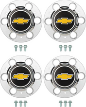Load image into Gallery viewer, OER 6 Lug 4WD With Bow Tie Logo Center Hub Cap Set 1976-1977 Chevy Trucks
