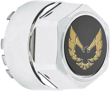 Load image into Gallery viewer, OER Chrome With Gold Bird Emblem Wheel Center Cap Set 1977-1981 Pontiac Firebird