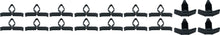 Load image into Gallery viewer, OER 18 Piece Hood to Cowl Seal Clip Set For 1970-1981 Pontiac Firebird & Camaro