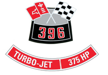 Load image into Gallery viewer, OER 396 With 375 HP Air Cleaner Decal Set Camaro Nova Chevelle Impala Corvette