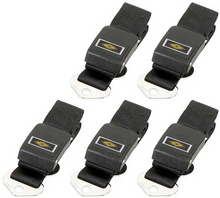 Load image into Gallery viewer, OER Standard Black Seat Belt Set 1964-1966 Impala Nova Chevelle Bel Air Biscayne