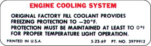 Load image into Gallery viewer, Engine Cooling System Decal Sticker For 1970-1972 Firebird Nova Camaro Impala