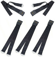 Load image into Gallery viewer, OER Standard Black Seat Belt Set 1964-1966 Impala Nova Chevelle Bel Air Biscayne