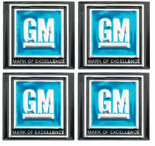 Load image into Gallery viewer, OER (4) Blue Mark of Excellence Seat Belt Decals 1968-1972 Pontiac Chevy Buick