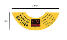 Load image into Gallery viewer, Automatic Windshield Washer Lid Decal For 1955-1961 Chevy and GM Car and Trucks