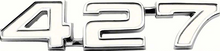 Load image into Gallery viewer, OER Diecast 427 Front Fender Emblem Set For Bel Air Biscaye Camaro Impala Nova
