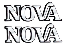 Load image into Gallery viewer, OER Zinc Diecast Front Fender Emblem Set For 1975-1979 Chevy Nova Models