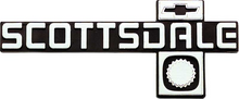 Load image into Gallery viewer, Trim Parts "Scottsdale" Dash Panel Emblem 1981-1987 Chevy Pickup Trucks