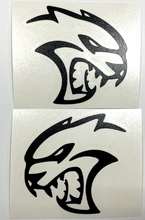 Load image into Gallery viewer, Flat Black SRT Hellcat Fender Emblem Overlay Decal Pair For 2015-2018 Challenger