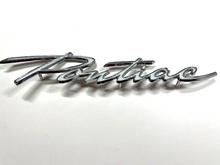 Load image into Gallery viewer, Pontiac Script Front Grille Emblem For 1961 Pontiac Tempest and LeMans USA Made