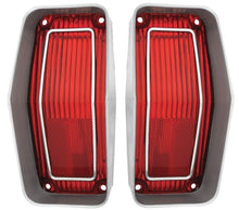 Load image into Gallery viewer, RestoParts Tail Light Lamp Lens Set With Stainless Trim For 1970 Olds Cutlass