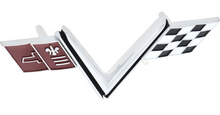 Load image into Gallery viewer, OER Zinc Diecast 427 Turbo V Flag Emblem Set For 1967 Chevy Impala SS
