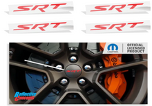 Load image into Gallery viewer, Red SRT Wheel Center Cap Overlay Decal Set For 2015-2023 Dodge Challengers