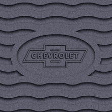 Load image into Gallery viewer, OER 2 Piece Bow Tie Accessory Floor Mat Set Black 1955-56 Chevy Bel Air 150 210