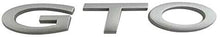 Load image into Gallery viewer, Reproduction Silver "GTO" Front Grille Emblem Badge 2004-2006 Pontiac GTO