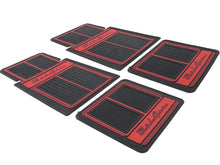 Load image into Gallery viewer, OER 4 Piece Red/Black/Beige Carpet Floor Mat Set 1955-1957 Chevy Bel Air