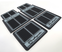Load image into Gallery viewer, OER 4 Piece Black/Gray Floor Mat Set 1958-1992 Chevy Impala Models