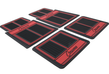 Load image into Gallery viewer, OER 4 Piece Red/Black Floor Mat Set 1967-2002 Chevy Camaro Models