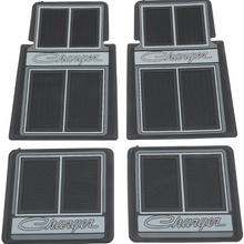 Load image into Gallery viewer, OER 4 Piece Black "Charger" Floor Mat Set 1966-1978 Dodge Charger