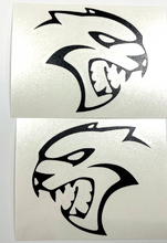 Load image into Gallery viewer, Flat Black SRT Hellcat Emblem Overlay Decal Pair For 2019-2023 Dodge Challenger