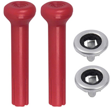 Load image into Gallery viewer, OER Red Door Lock Knob Set For 1968-1986 Chevy and GMC Pickup Trucks