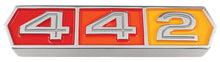 Load image into Gallery viewer, Diecast Front Grille 442 Emblem For 1966 Oldsmobile Cutlass 442 Made in the USA