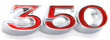 Load image into Gallery viewer, Diecast Front Fender 350 Emblem For 1970 Pontiac Firebird Made in the USA