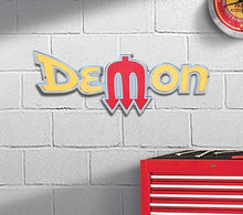 Load image into Gallery viewer, OER 18" x 7" 3 Dimensional Photorealistic Metal Sign With Mopar Demon Log