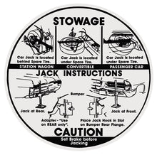 Load image into Gallery viewer, Jack Instruction Decal For 1966 Pontiac Bonneville Catalina and Grand Prix