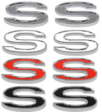 Load image into Gallery viewer, Trim Parts Adhesive Backed SS Emblem Set White Red Black Inserts For GM Vehicles