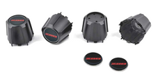 Load image into Gallery viewer, OER Black/Red Z28 Logo Wheel Center Cap Set 1982-1992 Camaro Z28 N90 Wheel