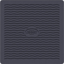 Load image into Gallery viewer, OER 2 Piece Bow Tie Accessory Floor Mat Set Black 1955-56 Chevy Bel Air 150 210