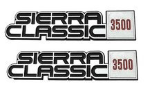 Load image into Gallery viewer, OER Reproduction Front Fender Emblem Set For 1981-1986 GMC Sierra Classic 3500